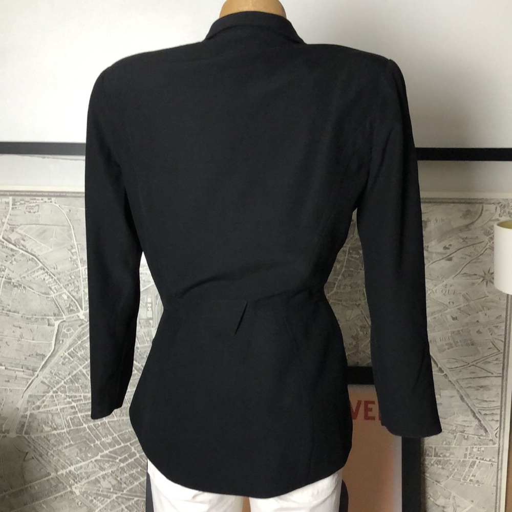 MUGLER Black Women's Tailored Peplum Jacket Size 40 - Picture 7 of 16